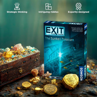 Buy KOSMOS,Thames & Kosmos EXIT: The Sunken Treasure – Escape Room Game, Level 2/5, 1–4 Players, Ages 12+ (694050) - Gadcet UK | UK | London | Scotland | Wales| Near Me | Cheap | Pay In 3 | Toys & Games