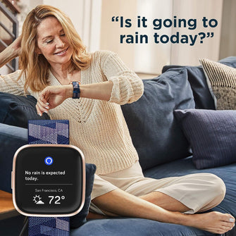 Buy Fitbit,Fitbit Versa 2 Special Edition Health and Fitness Smart Watch with Heart Rate, Music, Alexa Built-In, Sleep and Swim Tracking, Navy and Pink Woven/Copper Rose, One Size (S and L Bands Included) - Gadcet UK | UK | London | Scotland | Wales| Ireland | Near Me | Cheap | Pay In 3 | Watches