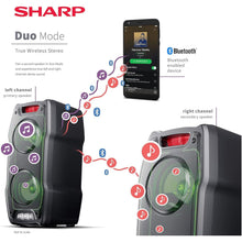 Buy SHARP,SHARP PS-929 180W High Power Portable Party Speaker Hi-Fi System with Built in Rechargeable Battery, Flashing Disco Lights & Strobe, TWS, Bluetooth, USB, Aux & Microphone – Black - Gadcet UK | UK | London | Scotland | Wales| Ireland | Near Me | Cheap | Pay In 3 | Speakers