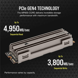 Buy Corsair,Corsair SSD MP600 CORE 1TB M.2 NVMe PCIe x4 Gen4 Up to 4,700MB/s Sequential Read 1,950MB/s Sequential Write Speeds, High-Speed I - Gadcet.com | UK | London | Scotland | Wales| Ireland | Near Me | Cheap | Pay In 3 | Computer Processors