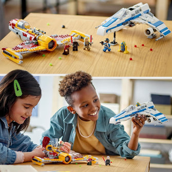 Buy LEGO,LEGO 75364 Star Wars New Republic E-Wing vs. Shin Hati’s Starfighter, Ahsoka Series Set with 2 Toy Vehicles, Droid Figure, 4 Minifigures and 2 Lightsabers - Gadcet UK | UK | London | Scotland | Wales| Ireland | Near Me | Cheap | Pay In 3 | Toys