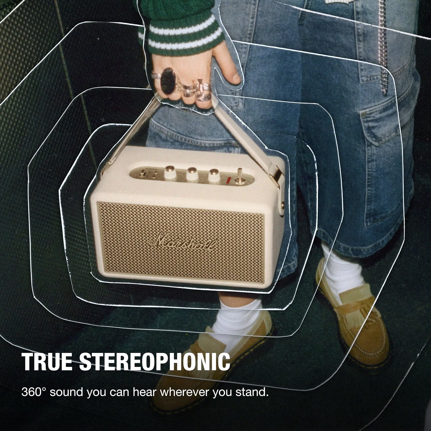 Marshall Kilburn III Water Resistant Bluetooth Speaker, Cream