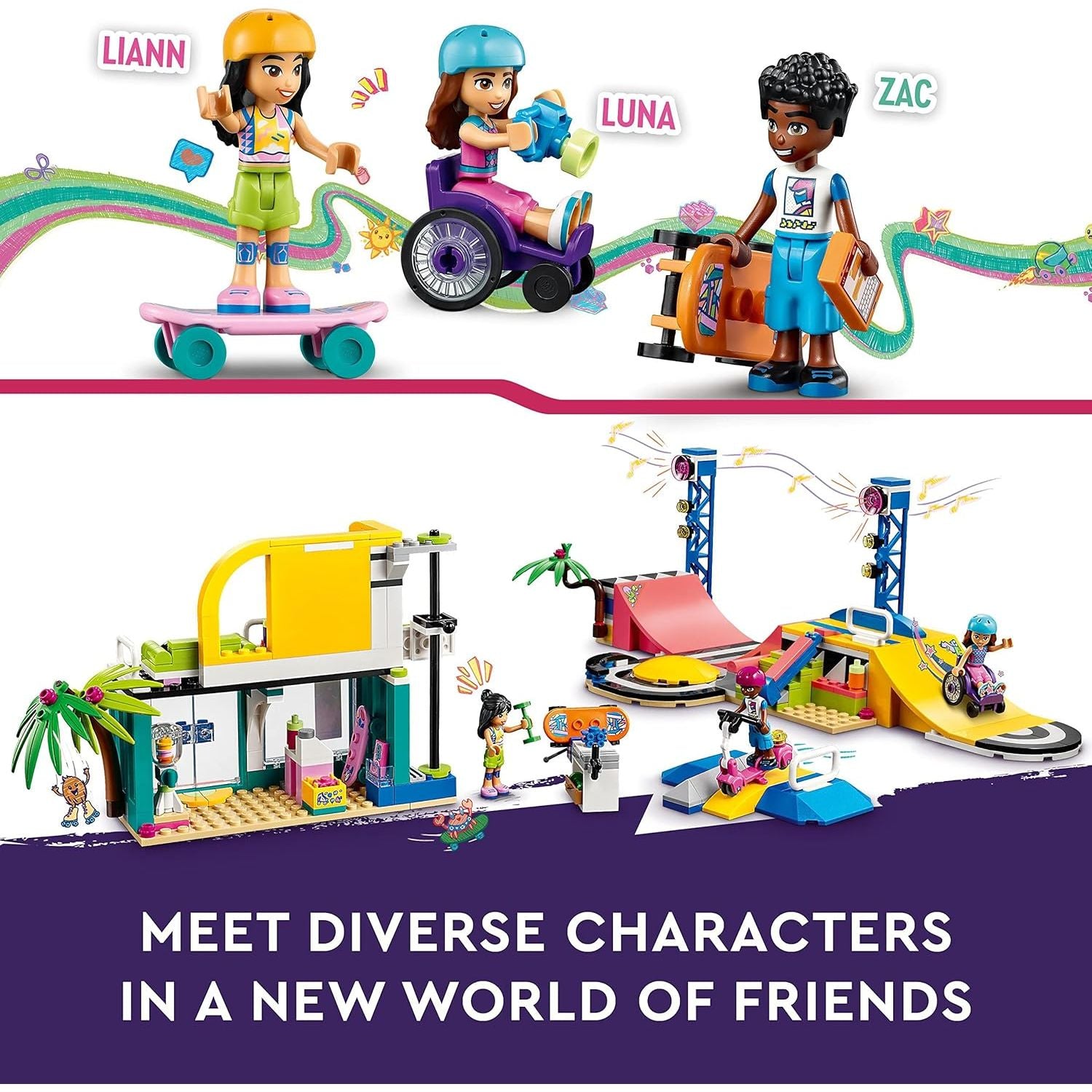 Buy LEGO,LEGO Friends 41751 Skate Park Set Kids Toy 6+ Mini-Dolls Scooter - Gadcet UK | UK | London | Scotland | Wales| Near Me | Cheap | Pay In 3 | Construction Set Toys