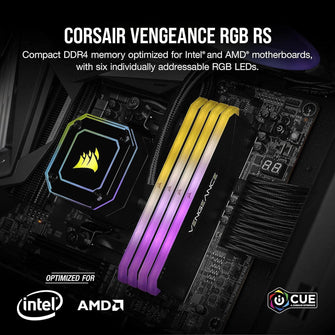 Buy Corsair,Corsair VENGEANCE RGB RS DDR4 RAM 16GB (1x16GB) 3200MHz CL16 Intel XMP 2.0 AMD Ryzen iCUE Compatible Computer Memory - Black - Gadcet UK | UK | London | Scotland | Wales| Ireland | Near Me | Cheap | Pay In 3 | Computer Components