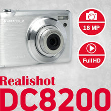 Buy Gadcet,AGFA PHOTO Realishot DC8200 Compact Digital Camera – 18MP, Full HD, 8x Optical Zoom, 2.7" LCD, Silver - Gadcet UK | UK | London | Scotland | Wales| Near Me | Cheap | Pay In 3 | Compact Digital Cameras