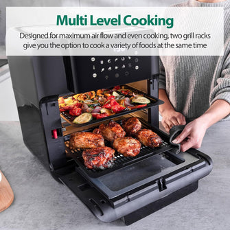 Buy Statesman,Statesman SKAO11015BK Digital Air Fryer Oven with Rotisserie 11 Litre, 1500W, 60 Minute Timer, 360 Hot Air Circulation, 10 Cooking Programs, Basket & Skewer Set Included - Gadcet UK | UK | London | Scotland | Wales| Ireland | Near Me | Cheap | Pay In 3 | Deep Fryers