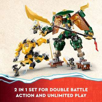 Buy LEGO,LEGO 71794 NINJAGO Lloyd and Arin's Ninja Team Mechs, Set with 2 Combinable Action Figures and 5 Minifigures, Christmas Treat, Gifts for Kids, Boys & Girls, Ninja Battle Playset - Gadcet UK | UK | London | Scotland | Wales| Ireland | Near Me | Cheap | Pay In 3 | Toys & Games