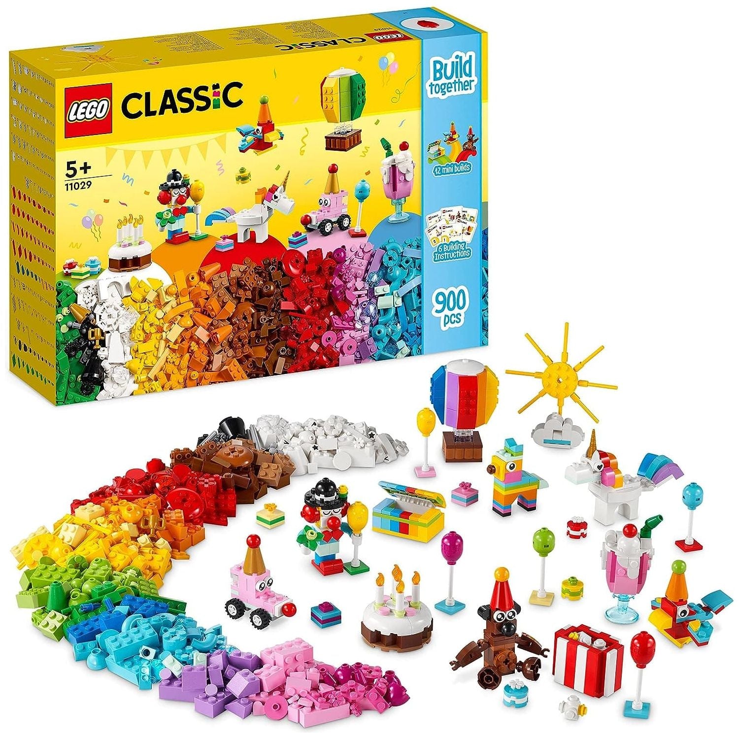 Buy LEGO,LEGO 11029 Classic Creative Party Box Bricks Set, Family Games to Play Together, Includes 12 Mini-Build Toys: Teddy Bear, Clown, Unicorn, Fun for All Aged 5 Plus - Gadcet UK | UK | London | Scotland | Wales| Ireland | Near Me | Cheap | Pay In 3 | Toys & Games