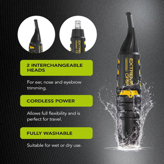 Buy Wahl,Wahl Extreme Grip Detail Trimmer – 2-in-1 Personal Trimmer for Eyebrows, Nose, and Ear Hair, Painless, Washable Heads, Cordless, Battery-Operated - Gadcet UK | UK | London | Scotland | Wales| Near Me | Cheap | Pay In 3 | Trimmer Kit
