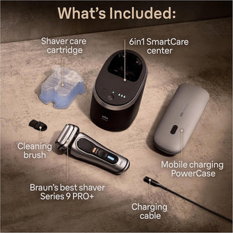 Buy Braun,Braun Series 9 PRO+ Electric Shaver for Men, 5 Shave Elements, Precision Trimmer, SmartCare Center, PowerCase, Wet & Dry, 9477cc, Silver - Gadcet UK | UK | London | Scotland | Wales| Near Me | Cheap | Pay In 3 | Electric Razors