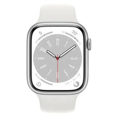 Buy Apple,Apple Watch Series 8 GPS, 41mm Silver Aluminium Case, White Sport Band - Gadcet UK | UK | London | Scotland | Wales| Near Me | Cheap | Pay In 3 | Smart Watches