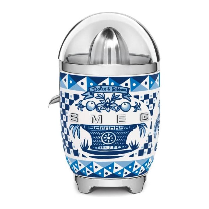 Buy Smeg,Smeg Dolce & Gabbana CJF01DGBUK Mediterraneo Citrus Juicer, Blue/White - Gadcet UK | UK | London | Scotland | Wales| Near Me | Cheap | Pay In 3 | Electric Citrus Juicers