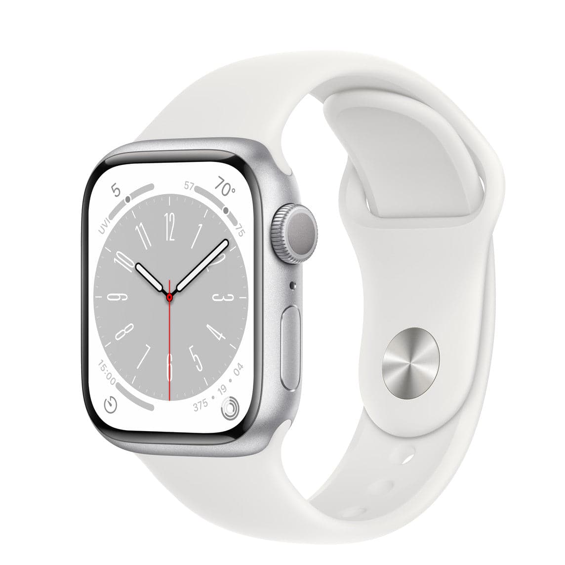 Buy Apple,Apple Watch Series 8 GPS, 41mm Silver Aluminium Case, White Sport Band - Gadcet UK | UK | London | Scotland | Wales| Near Me | Cheap | Pay In 3 | Smart Watches