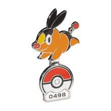 Pokémon Gallery Pins Tepig Standing Pin – Hard Enamel Collectible Display Pin with Poké Ball Stand