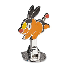 Pokémon Gallery Pins Tepig Standing Pin – Hard Enamel Collectible Display Pin with Poké Ball Stand