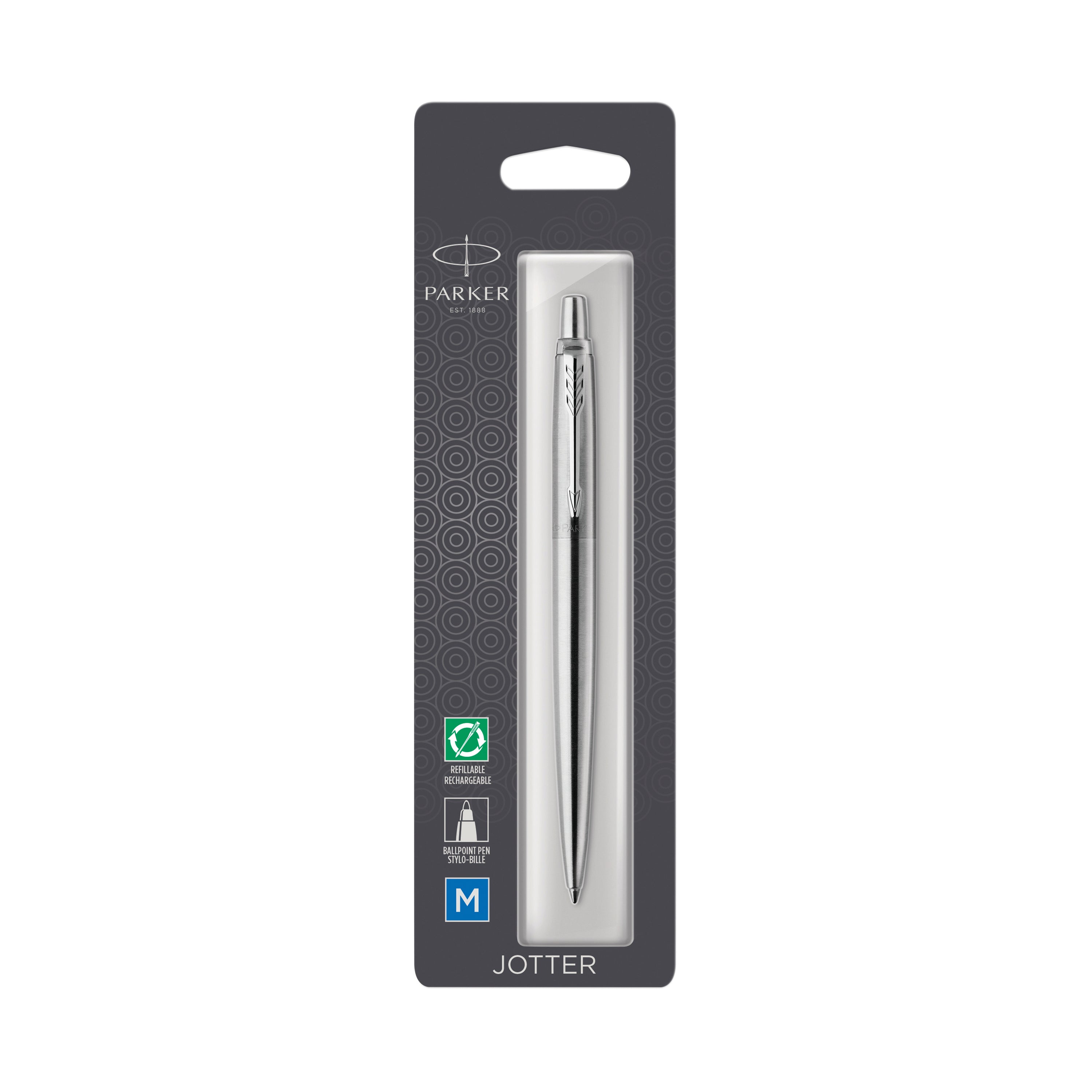 Buy Parker,Parker Jotter Ballpoint Pen: Stainless Steel with Chrome Trim - Gadcet UK | UK | London | Scotland | Wales| Near Me | Cheap | Pay In 3 | Ballpoint Pens