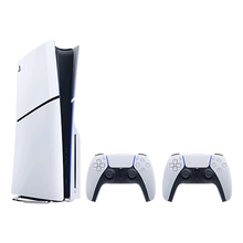 Sony PlayStation 5 Slim Disc Edition Console Bundle (PS5) – 1TB SSD, Disc Version, DualSense Wireless Controllers x2