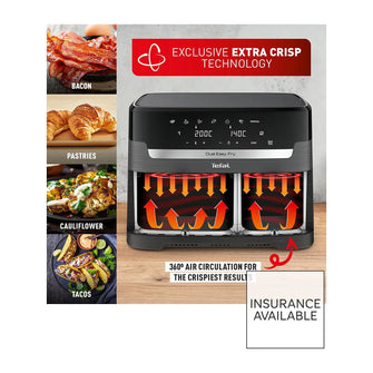 Buy Tefal,Tefal Easy Fry XXL Dual Air Fryer, Coal Grey - 11L - Gadcet UK | UK | London | Scotland | Wales| Near Me | Cheap | Pay In 3 | Air Fryer & Grill