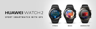 Buy Huawei,HUAWEI Watch 2 Sport Smartwatch, Fitness and Activities Tracker with Built-in GPS, Heart Rate, Music, Smart Notificatons, IP68-Life Waterproof - Black - Gadcet UK | UK | London | Scotland | Wales| Ireland | Near Me | Cheap | Pay In 3 | Watches