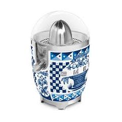 Buy Smeg,Smeg Dolce & Gabbana CJF01DGBUK Mediterraneo Citrus Juicer, Blue/White - Gadcet UK | UK | London | Scotland | Wales| Near Me | Cheap | Pay In 3 | Electric Citrus Juicers