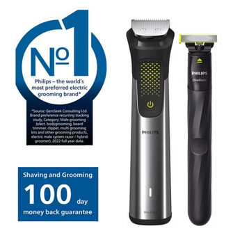 Philips Series 9000 20-in-1 Ultimate Multi Grooming Kit – Beard Trimmer & Hair Clipper with OneBlade (MG9555/15)