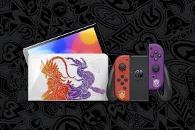 Buy Nintendo,Nintendo Switch Console – 64GB OLED, Scarlet/Violet Edition with Red/Purple Joy-Con(Only Console) - Gadcet UK | UK | London | Scotland | Wales| Near Me | Cheap | Pay In 3 | Video Game Consoles