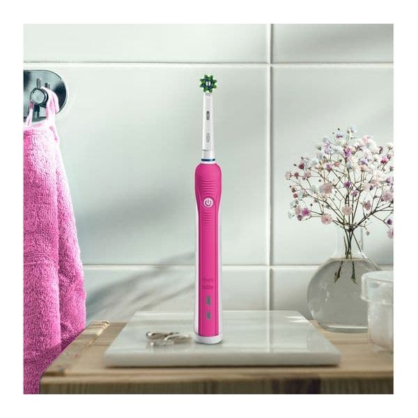 Buy Oral-B,ORAL B CrossAction Pro 1 680 Electric Toothbrush - Pink - Gadcet UK | UK | London | Scotland | Wales| Ireland | Near Me | Cheap | Pay In 3 | Bathroom Accessories