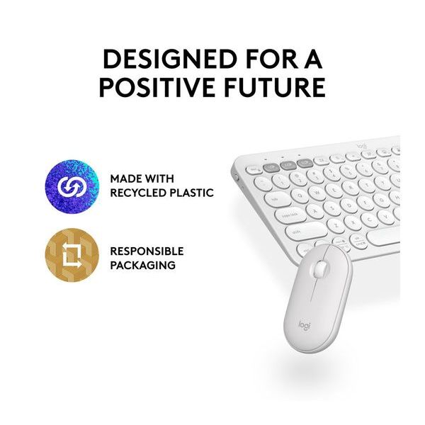 Buy Logitech,LOGITECH Pebble 2 MK380 Wireless Keyboard & Mouse Set - Offwhite - Gadcet UK | UK | London | Scotland | Wales| Near Me | Cheap | Pay In 3 | Computer Accessory Sets