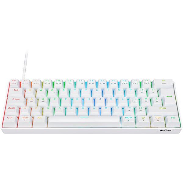 Buy NOS,NOS C-450 Mini Pro RGB Mechanical Gaming Keyboard - White - Gadcet UK | UK | London | Scotland | Wales| Near Me | Cheap | Pay In 3 | Keyboards