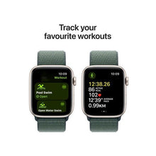 Apple Watch SE (GPS) 44 mm Starlight Aluminium Case with Lake Green Sport Loop