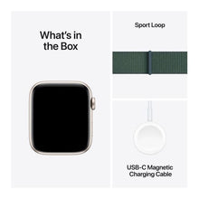Apple Watch SE (GPS) 44 mm Starlight Aluminium Case with Lake Green Sport Loop