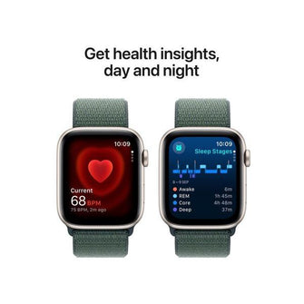 Apple Watch SE (GPS) 44 mm Starlight Aluminium Case with Lake Green Sport Loop