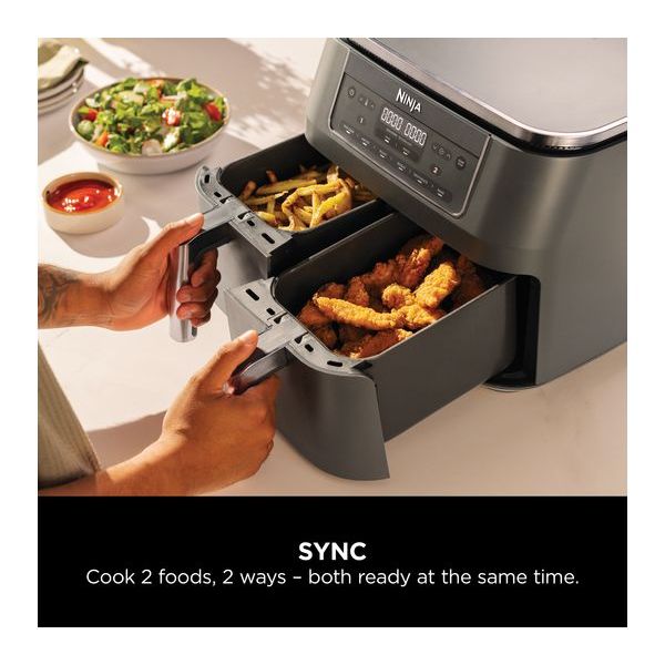 Buy NINJA,NINJA 6-in-1 Dual Zone DZ300UK Air Fryer - Gun Metal Grey - Gadcet UK | UK | London | Scotland | Wales| Near Me | Cheap | Pay In 3 | Air Fryers