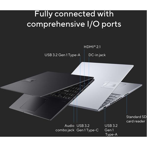 ASUS Vivobook 16X K3605ZF 16" WUXGA Laptop – Intel Core i5-12450H, 16GB RAM, 512GB SSD, NVIDIA RTX 2050, Windows 11