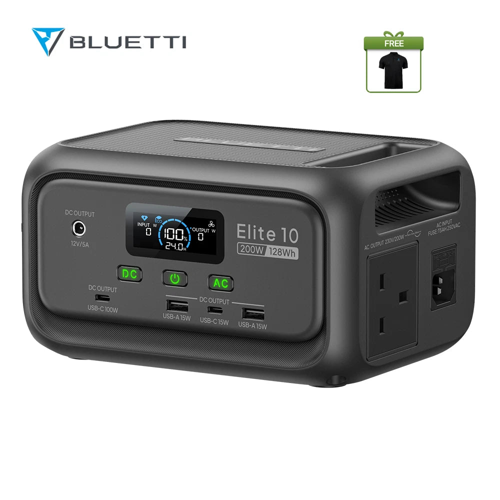Buy Bluetti,BLUETTI Elite 10 128Wh 200W Mini Portable Power Station Solar Generator Trip Camping - Gadcet UK | UK | London | Scotland | Wales| Near Me | Cheap | Pay In 3 | Power Stations