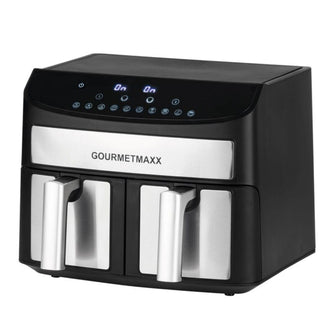 Buy Gourmet,GOURMETmaxx Digital Double Chamber Hot Air Fryer - 7L (2x3.5L) - Black - Gadcet UK | UK | London | Scotland | Wales| Near Me | Cheap | Pay In 3 | Small Kitchen Appliances