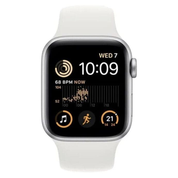 Apple,Apple Watch SE GPS 44mm Alu Case/White Sport Band 2022 - Gadcet.com