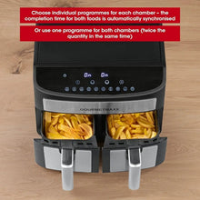 Buy Gourmet,GOURMETmaxx Digital Double Chamber Hot Air Fryer - 7L (2x3.5L) - Black - Gadcet UK | UK | London | Scotland | Wales| Near Me | Cheap | Pay In 3 | Small Kitchen Appliances