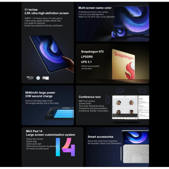 Buy Xiaomi,Xiaomi Pad 6 11" 144Hz 6GB/128GB WiFi, 8840mAh, 33W Charging, 13MP, Dolby Atmos, Bluetooth 5.2 - Gravity Gray - Gadcet UK | UK | London | Scotland | Wales| Near Me | Cheap | Pay In 3 | Tablet Computers