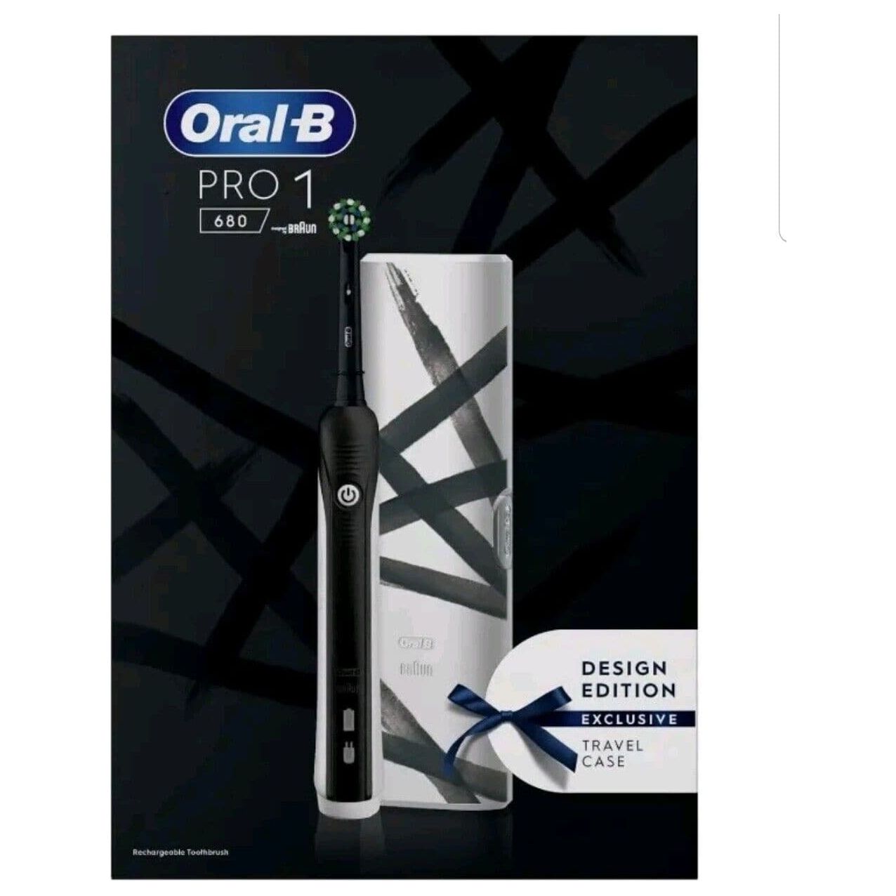 Buy Oral-B,ORAL B CrossAction PRO 1 680 Electric Toothbrush - Black - Gadcet.com | UK | London | Scotland | Wales| Ireland | Near Me | Cheap | Pay In 3 | Health Care