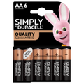 Duracell,Duracell Simply Alkaline AA Batteries - Pack of 6 - Gadcet.com
