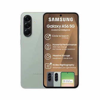 Samsung Galaxy A56 5G Dual SIM, 8GB RAM, 256GB Storage - Unlocked - Awesome Olive