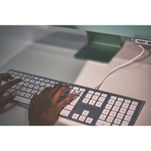 XtremeMac Wired Keyboard USB-C for Mac - Silver
