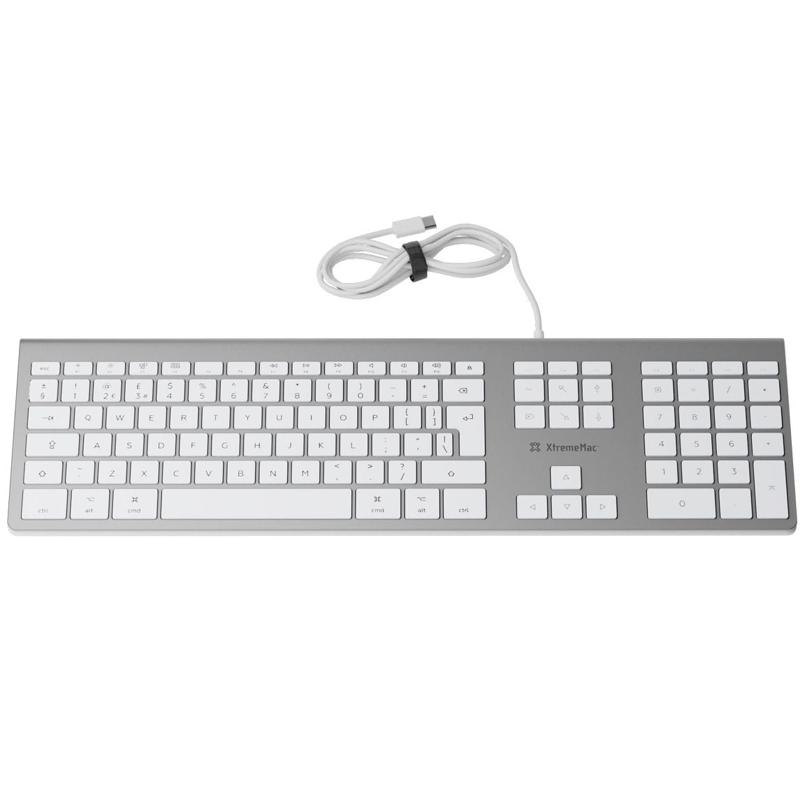 Buy Xtrememac,XtremeMac Wired Keyboard USB-C for Mac - Silver - Gadcet UK | UK | London | Scotland | Wales| Near Me | Cheap | Pay In 3 | Keyboards
