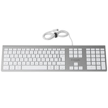 XtremeMac Wired Keyboard USB-C for Mac - Silver