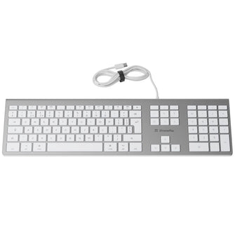 XtremeMac Wired Keyboard USB-C for Mac - Silver