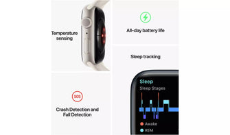 Apple,Apple Watch Series 8 GPS 41mm Midnight Alu Case/Midnight Sport Band - Gadcet.com