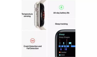 Apple Watch Series 8 GPS 41mm Alu Case/White Sport Band - MP6K3B/A - Gadcet.com