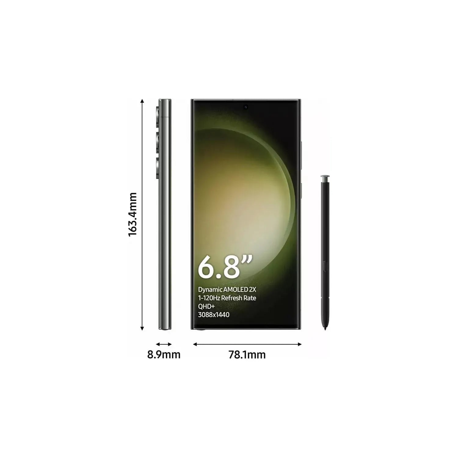 Samsung,Samsung Galaxy S23 Ultra 5G 256GB/8GB RAM Phone (SM-S918B/DS) - Green - Unlocked - Gadcet.com