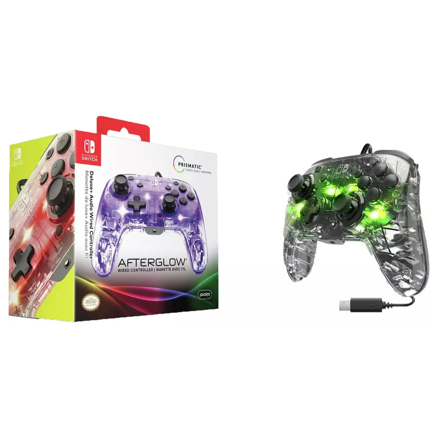 PDP Afterglow Prismatic RGB Nintendo Switch Wired Controller
